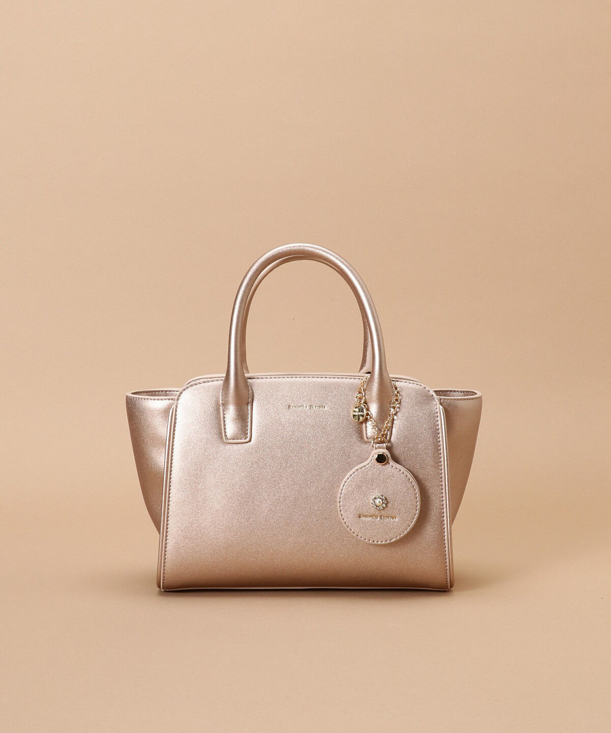 Samantha Thavasa「ミラーチャーム付きハンドバッグ」|ハンドバッグ|ﾋﾟﾝｸﾍﾞｰｼﾞｭ