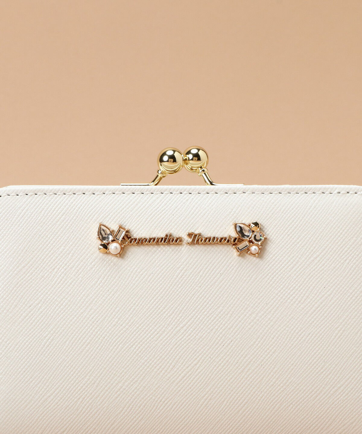 Samantha Thavasa「ラメレザービジュー 口金折財布」|財布|