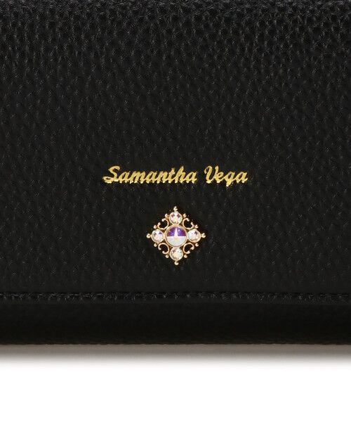  「シンプルビジューフラップ長財布」|財布|