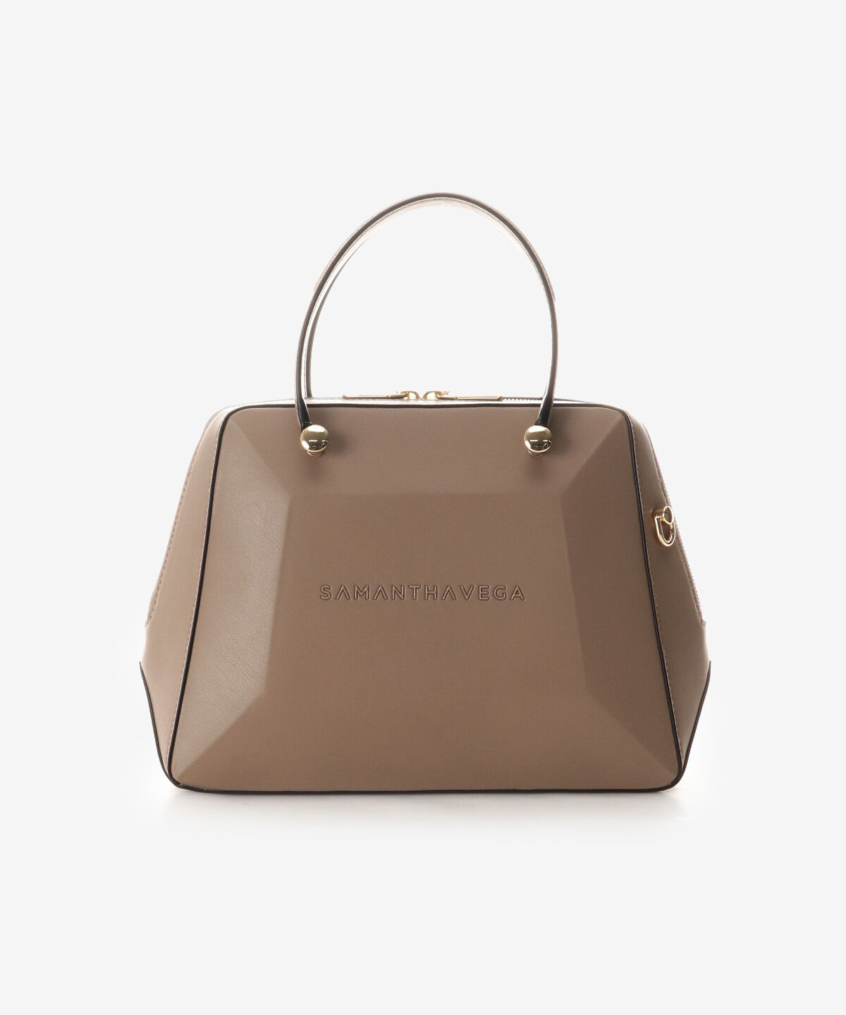 Samantha Vega「スクエアストーンハンドバッグ」|ハンドバッグ|キャメル
