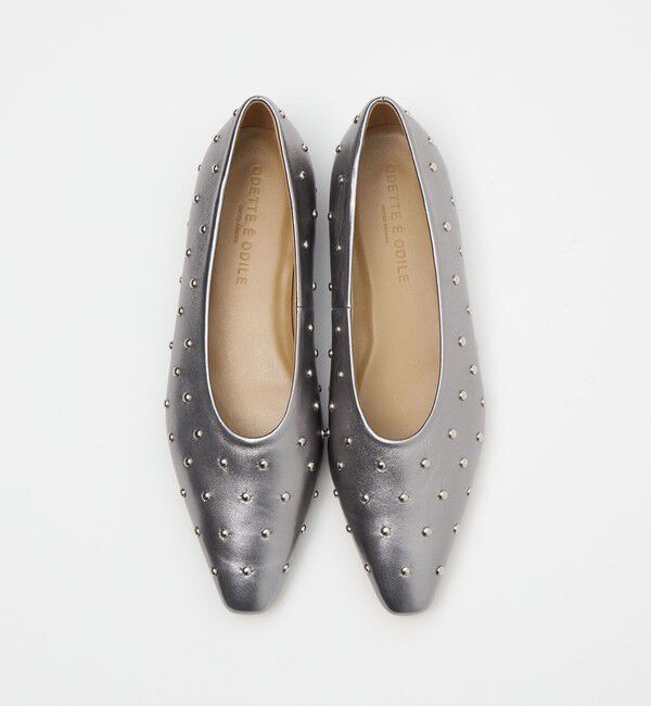 ODETTE E ODILE「メタルドット フラット10&uarr;」|パンプス|SILVER