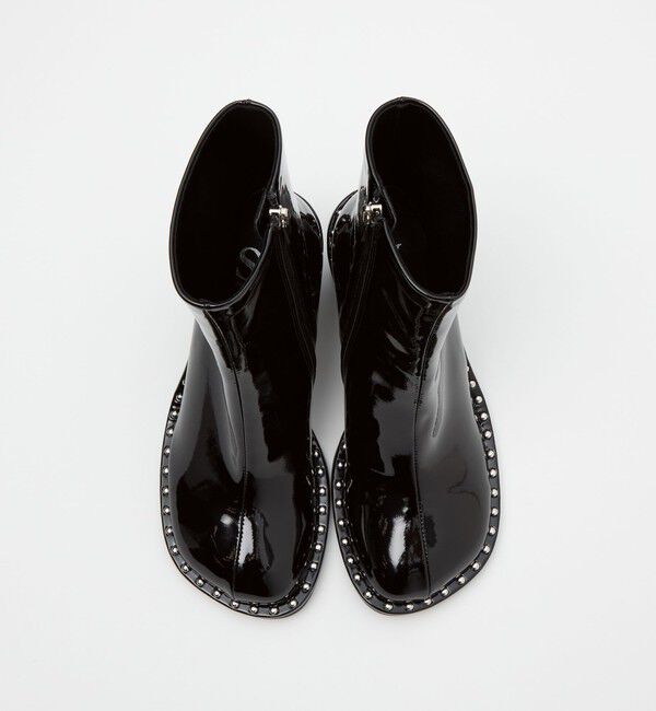 ODETTE E ODILE「＜SY＞ オブリークスタッズピースショートブーツ70&uarr;」|ショートブーツ|