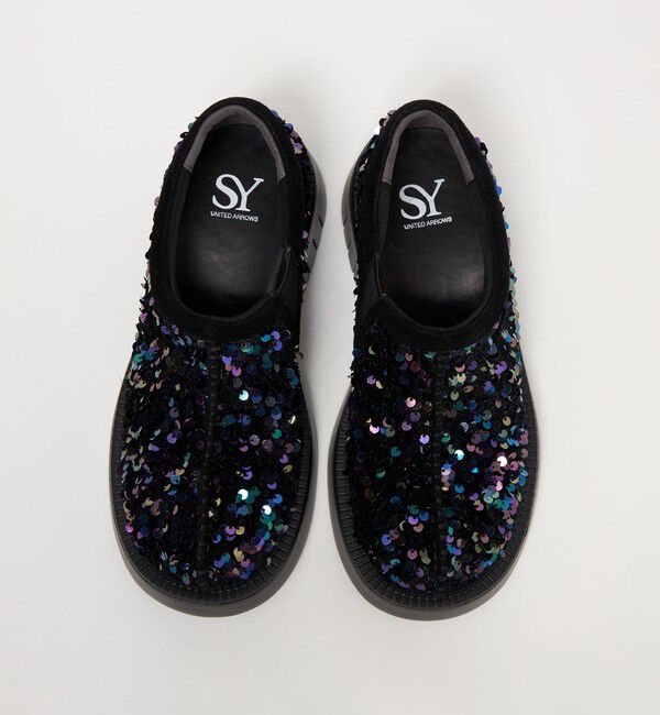 ODETTE E ODILE「＜SY＞ ラウンド スリッポン スパンコール フラット55&uarr;」|スリッポン|