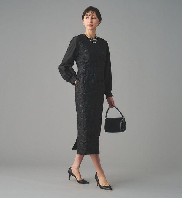 UNITED ARROWS「GISHA 2トーン ジャガード ワンピース」|ワンピース|