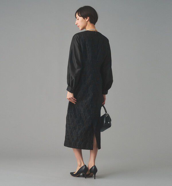 UNITED ARROWS「GISHA 2トーン ジャガード ワンピース」|ワンピース|