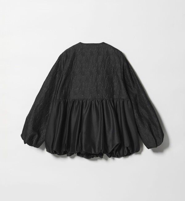 UNITED ARROWS「GISHA 2トーン ジャガード ジャケット」|ノーカラージャケット|