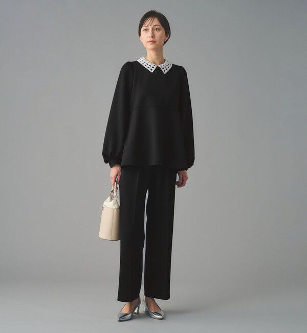 UNITED ARROWS「SPONGY タック ワイドパンツ」|スラックス|