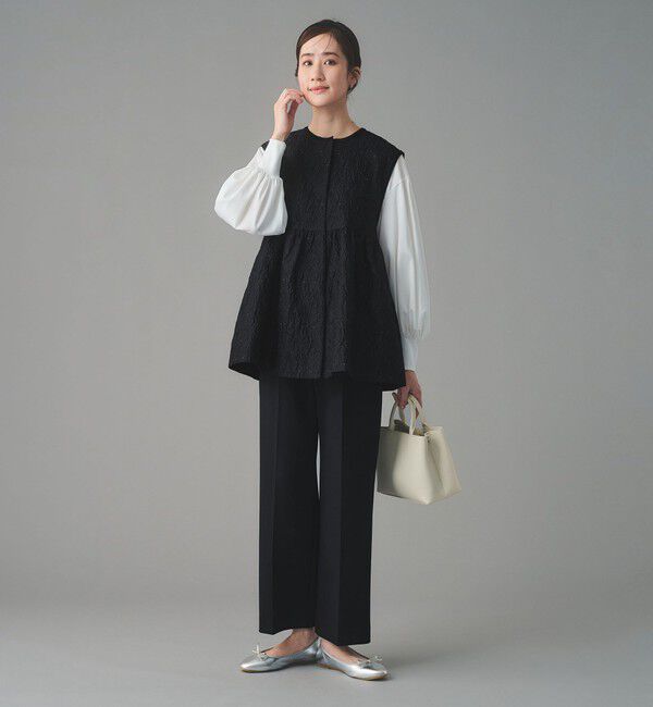 UNITED ARROWS「SPONGY タック ワイドパンツ」|スラックス|