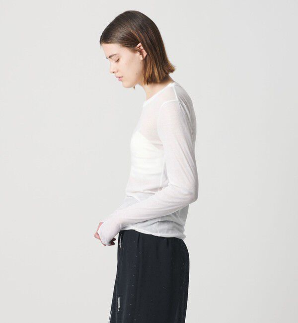 AEWEN MATOPH「＜AEWEN MATOPH＞シアークルーネック ロングスリーブカットソー」|Tシャツ・カットソー|