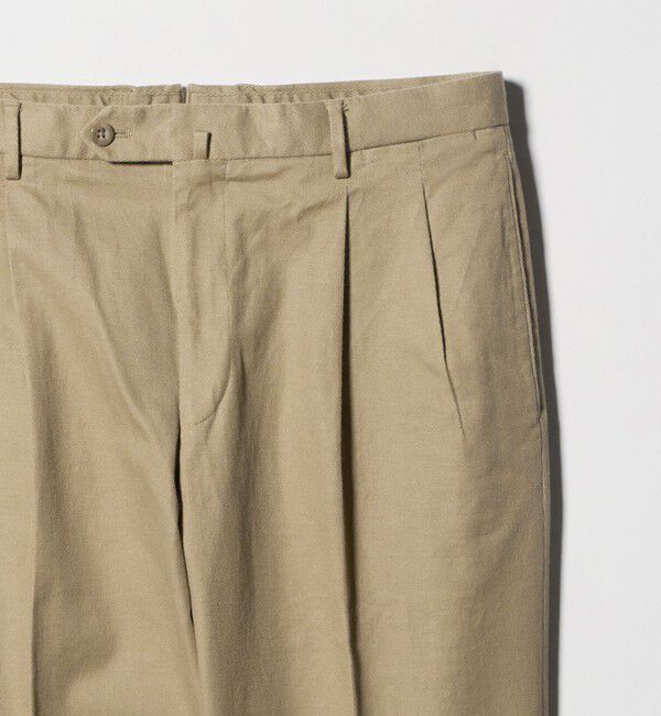 UNITED ARROWS「ツイル カルゼ ２プリーツ キャロット パンツ」|チノ|
