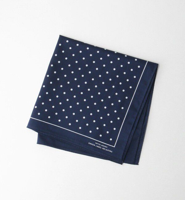 UNITED ARROWS green label relaxing「GLR シーアイランド ドット ハンカチ」|ハンカチ|NAVY