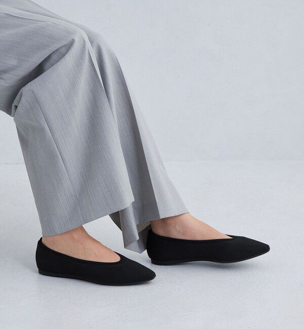 UNITED ARROWS green label relaxing「ウェルネス ニット フラットシューズ -撥水・ウォッシャブル-」|ローファー|