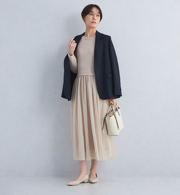 UNITED ARROWS green label relaxing「チュール ドッキング ワンピース -ウォッシャブル-」|ワンピース|