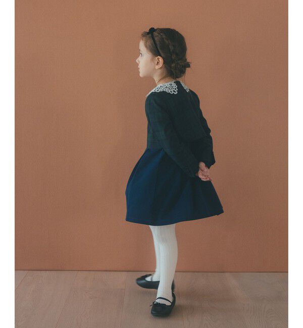 UNITED ARROWS green label relaxing「TRW ブラックウォッチ ボレロ / キッズ 110cm-130cm」|ノーカラージャケット|