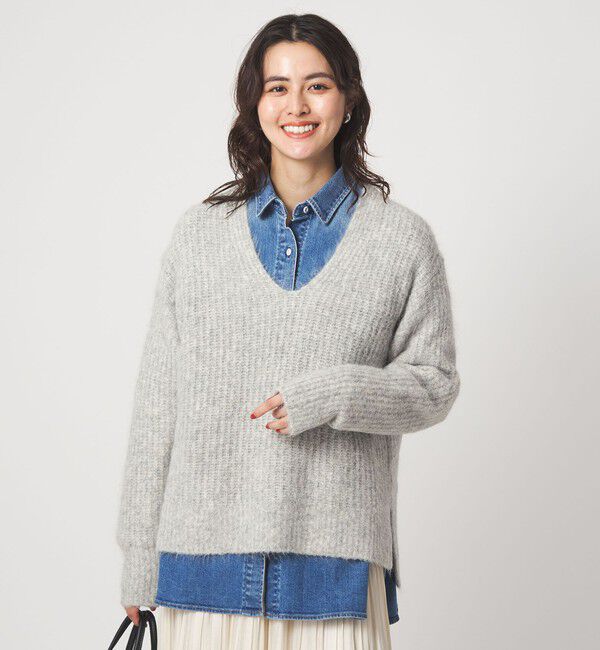 UNITED ARROWS green label relaxing「アルパカブレンド アゼ Vネック プルオーバー ニット」|ニット・セーター|