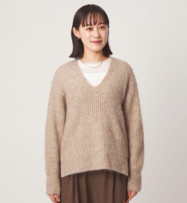 UNITED ARROWS green label relaxing「アルパカブレンド アゼ Vネック プルオーバー ニット」|ニット・セーター|