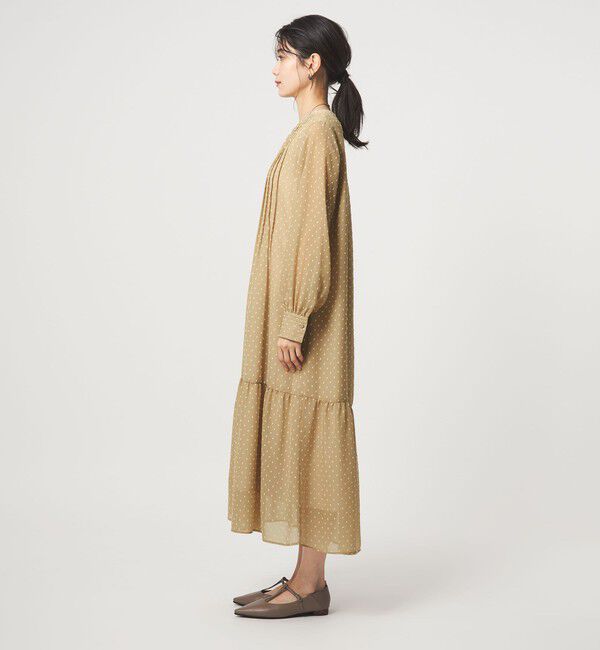 UNITED ARROWS green label relaxing「ドット シアー ティアード ワンピース」|ドレス|