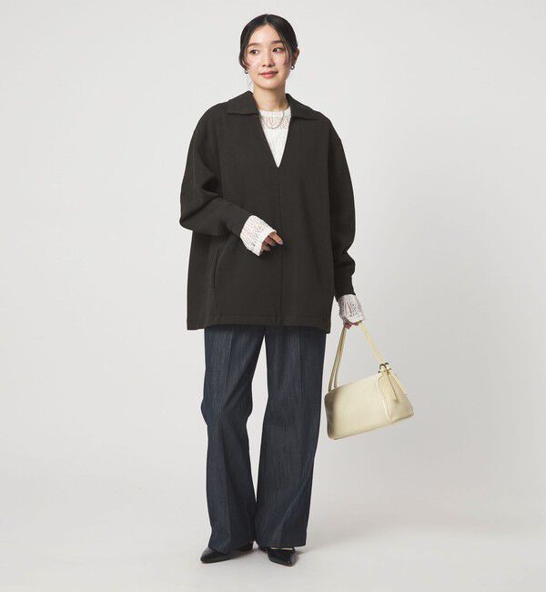 UNITED ARROWS green label relaxing「【WEB限定】＜at ease＞ダブルフェイス エリツキ プルオーバー カットソー」|Tシャツ・カットソー|