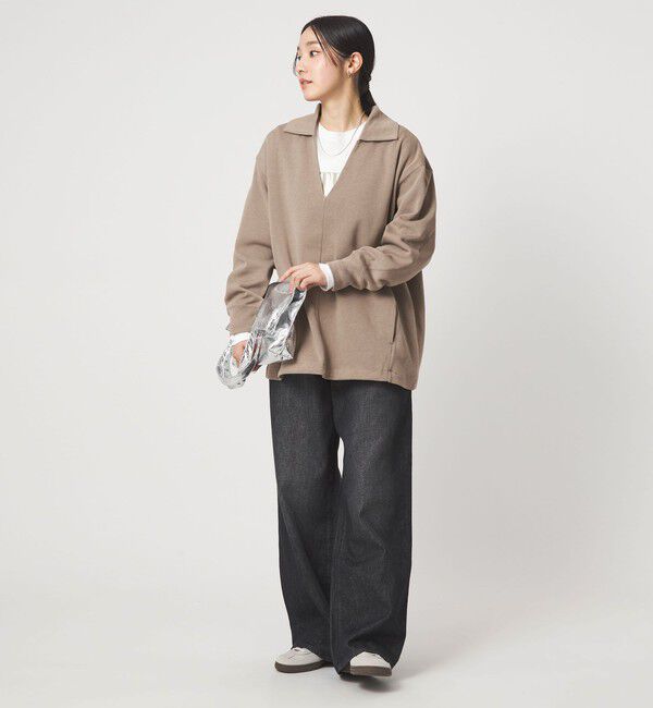 UNITED ARROWS green label relaxing「【WEB限定】＜at ease＞ダブルフェイス エリツキ プルオーバー カットソー」|Tシャツ・カットソー|