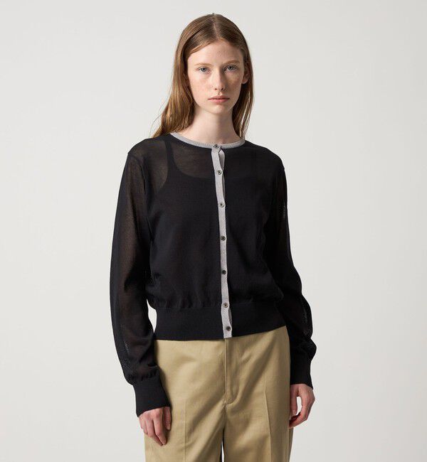 STEVEN ALAN「＜Steven Alan＞リンガー カーディガン」|カーディガン|BLACK