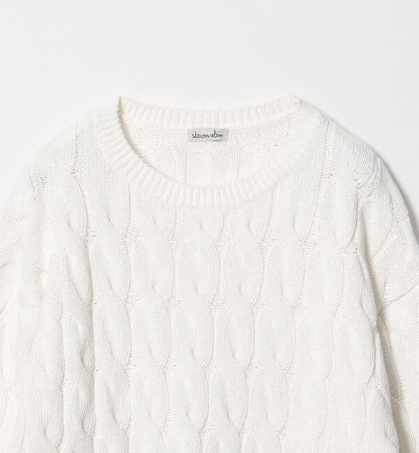 STEVEN ALAN「＜Steven Alan＞コットン ケーブル ニット」|ニット・セーター|