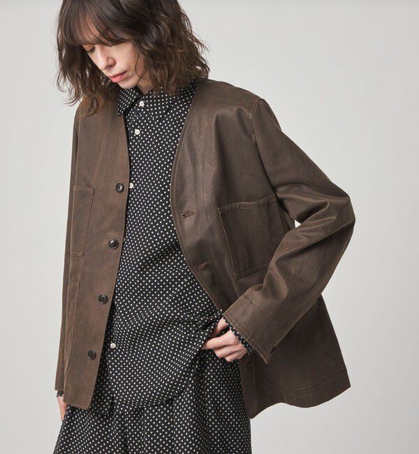 STEVEN ALAN「＜Steven Alan＞クラック ライク ノーカラー ジャケット」|その他|