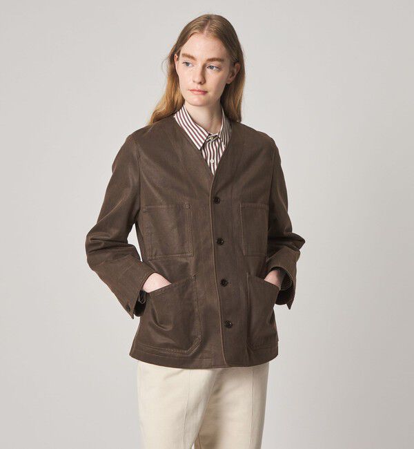 STEVEN ALAN「＜Steven Alan＞クラック ライク ノーカラー ジャケット」|その他|