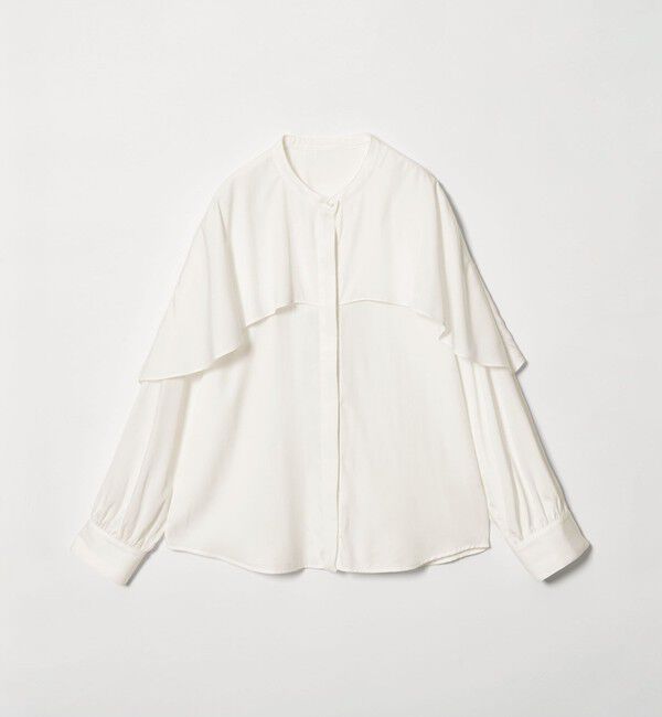 BEAUTY&YOUTH UNITED ARROWS「【WEB限定 Wardrobe DAILY MINIMAL】フリルレイヤーブラウス ウォッシャブル」|シャツ・ブラウス|