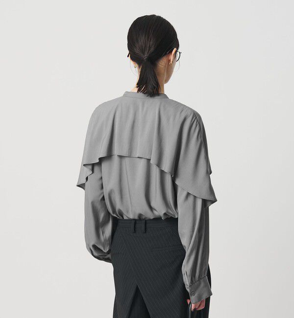 BEAUTY&YOUTH UNITED ARROWS「【WEB限定 Wardrobe DAILY MINIMAL】フリルレイヤーブラウス ウォッシャブル」|シャツ・ブラウス|