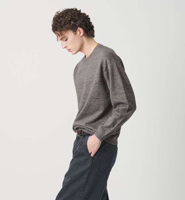 BEAUTY&YOUTH UNITED ARROWS「ハイブリッド リネン クルーネック ニット」|ニット・セーター|