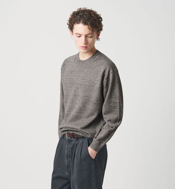 BEAUTY&YOUTH UNITED ARROWS「ハイブリッド リネン クルーネック ニット」|ニット・セーター|