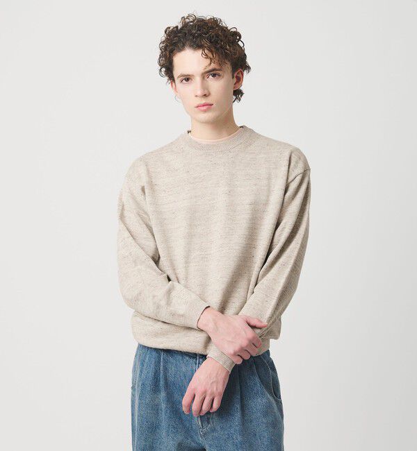 BEAUTY&YOUTH UNITED ARROWS「ハイブリッド リネン クルーネック ニット」|ニット・セーター|