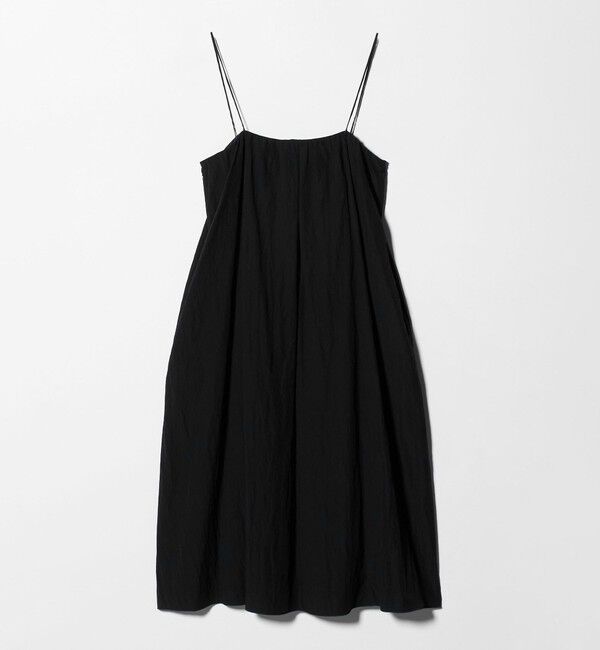 BEAUTY&YOUTH UNITED ARROWS「ギャザー ロングキャミソール ワンピース ウォッシャブル」|ワンピース|BLACK