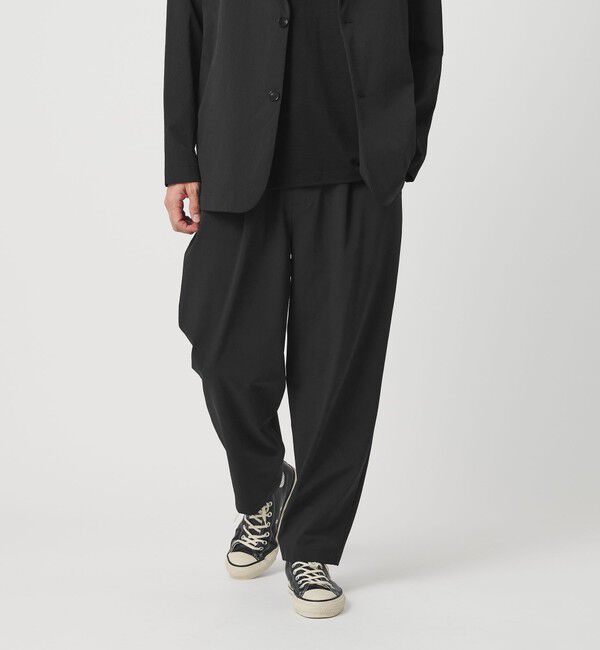 BEAUTY&YOUTH UNITED ARROWS「360&deg;MASTER バルーン イージーパンツ NO.9 セットアップ対応 ストレッチ ウォッシャブル」|チノ|BLACK