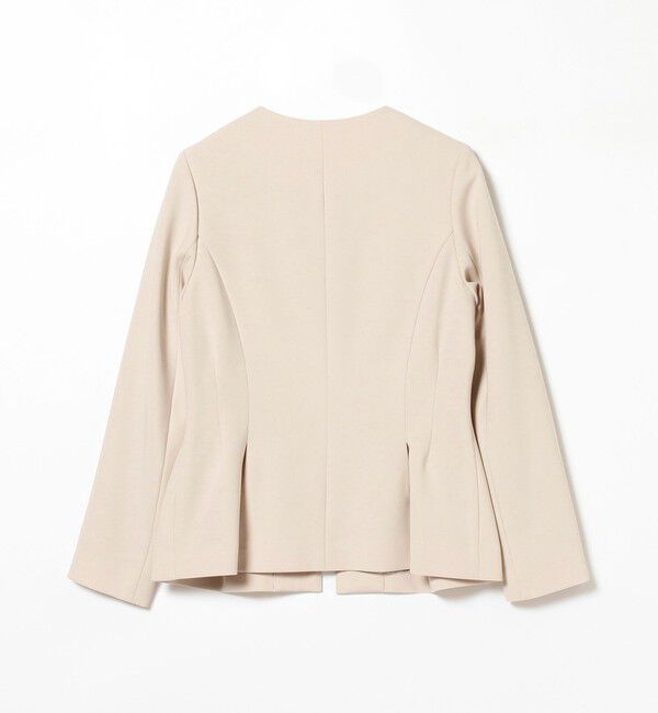 Demi-Luxe BEAMS 「トリアセ ペプラムジャケット＊」|ノーカラージャケット|