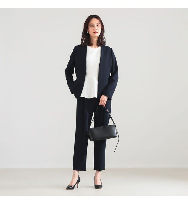 Demi-Luxe BEAMS 「トリアセ カラーレスジャケット＊」|ノーカラージャケット|