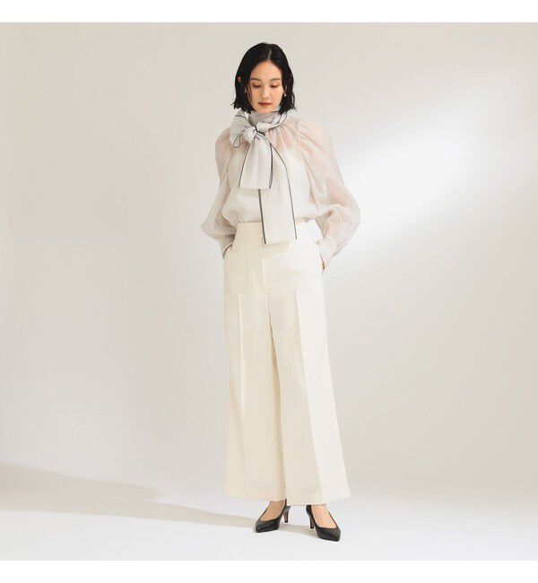 Demi-Luxe BEAMS 「オーガンジー リボンブラウス」|シャツ・ブラウス|