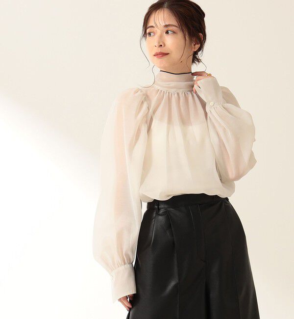 Demi-Luxe BEAMS 「オーガンジー リボンブラウス」|シャツ・ブラウス|