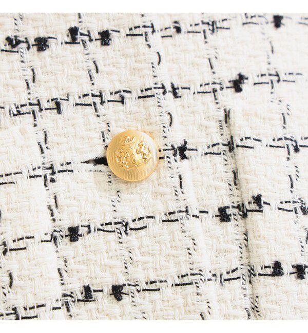 Demi-Luxe BEAMS 「ツイード ノーカラー ジャケット＊」|ダッフルコート|