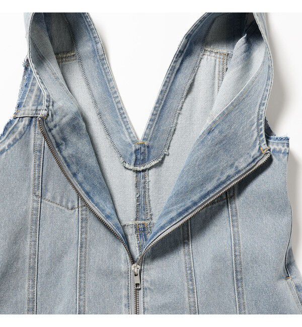 Ray BEAMS 「デニム ジップ タイト ワンピース」|ワンピース|