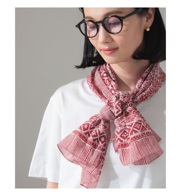 Demi-Luxe BEAMS 「AK+1 / コットンシルク スカーフ」|ストール|