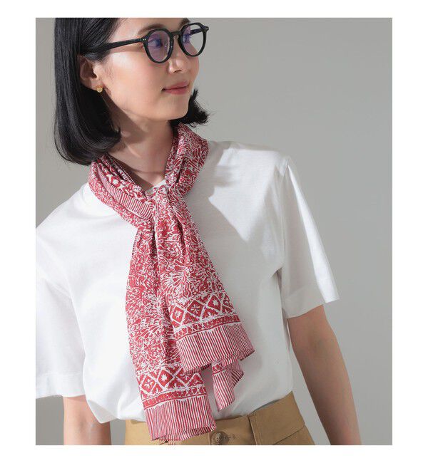 Demi-Luxe BEAMS 「AK+1 / コットンシルク スカーフ」|ストール|