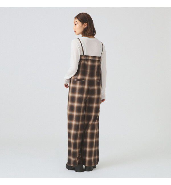 Ray BEAMS 「チェック キャミソール サロペット」|オールインワン|