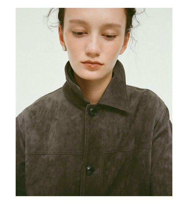 Ray BEAMS 「フェイク スエード ハーフ コート」|ダッフルコート|