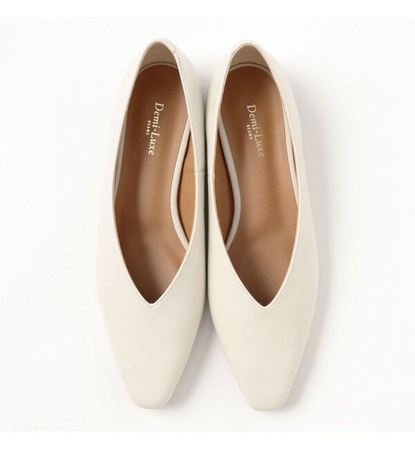 Demi-Luxe BEAMS 「Vカット フラット パンプス」|パンプス|