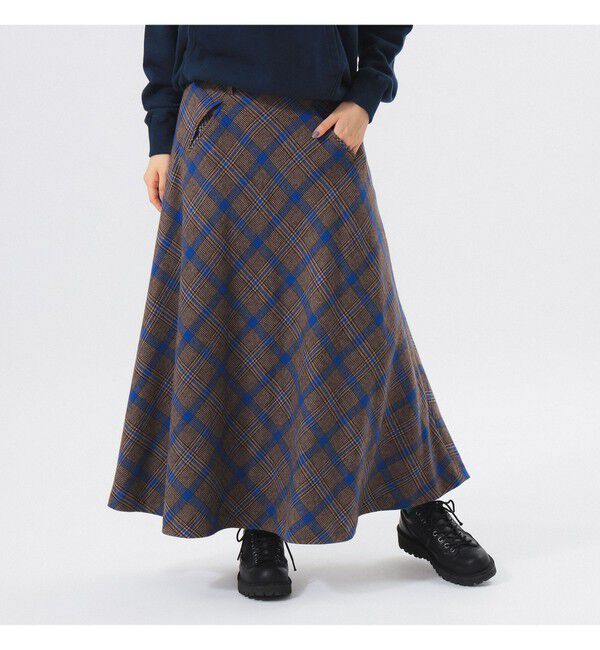 BEAMSBOY「チェック ロング Aライン スカート」|スカート|