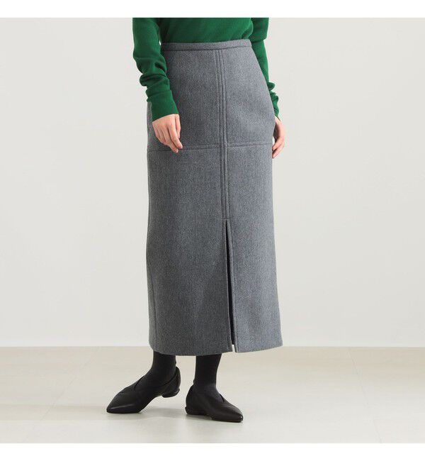 Demi-Luxe BEAMS 「AK+1 / ボンディング スカート」|スカート|GREY