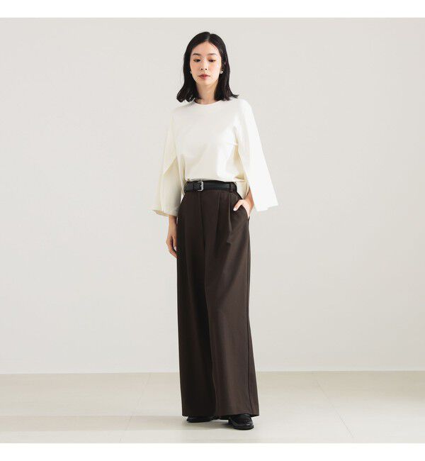 Demi-Luxe BEAMS 「レーヨン ナイロン ポンチスリット プルオーバー」|Tシャツ・カットソー|