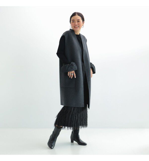 Demi-Luxe BEAMS 「リバー ロングジレ」|ダウン|