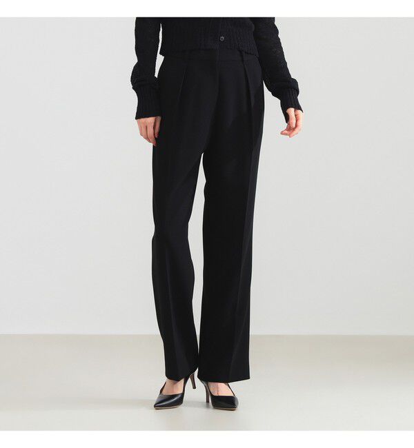 Demi-Luxe BEAMS 「トリアセ スリムパンツ」|チノ|BLACK